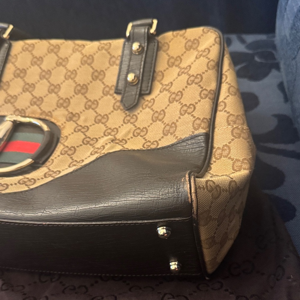 Authentic Gucci Beige and Dark Brown bag - Picture 4 of 15